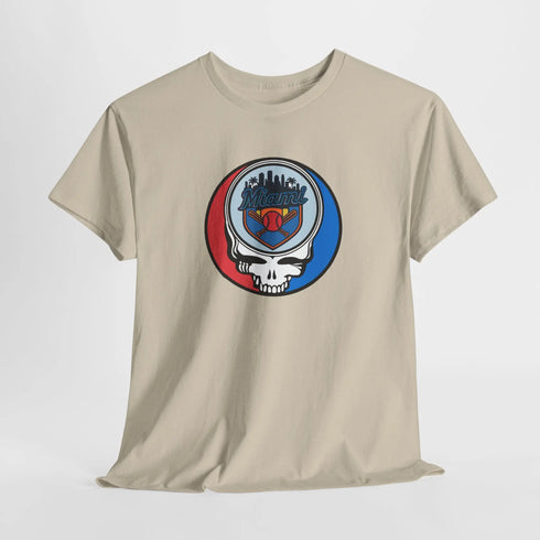 Grateful Dead - Miami Marlins Classic Stealie T Shirt - MLB - StealieShop